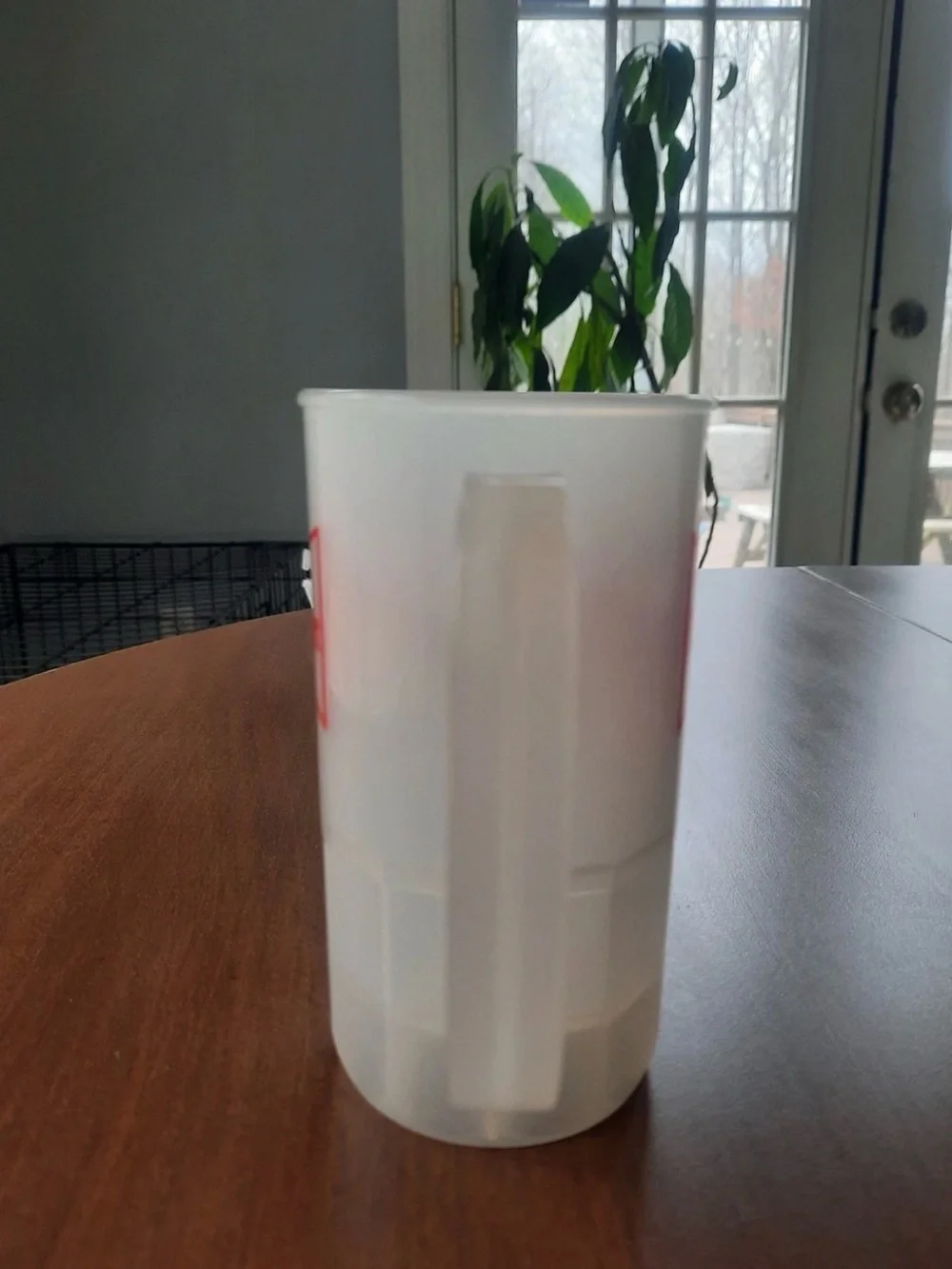 Vinted Budweiser White Plastic Mug with Red Logo
